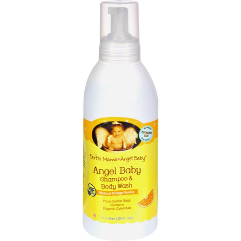 Earth Mama Angel Baby Shampoo And Body Wash - 34 Fl Oz