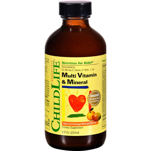 Childlife Multi Vitamin And Mineral Natural Orange Mango - 8 Fl Oz