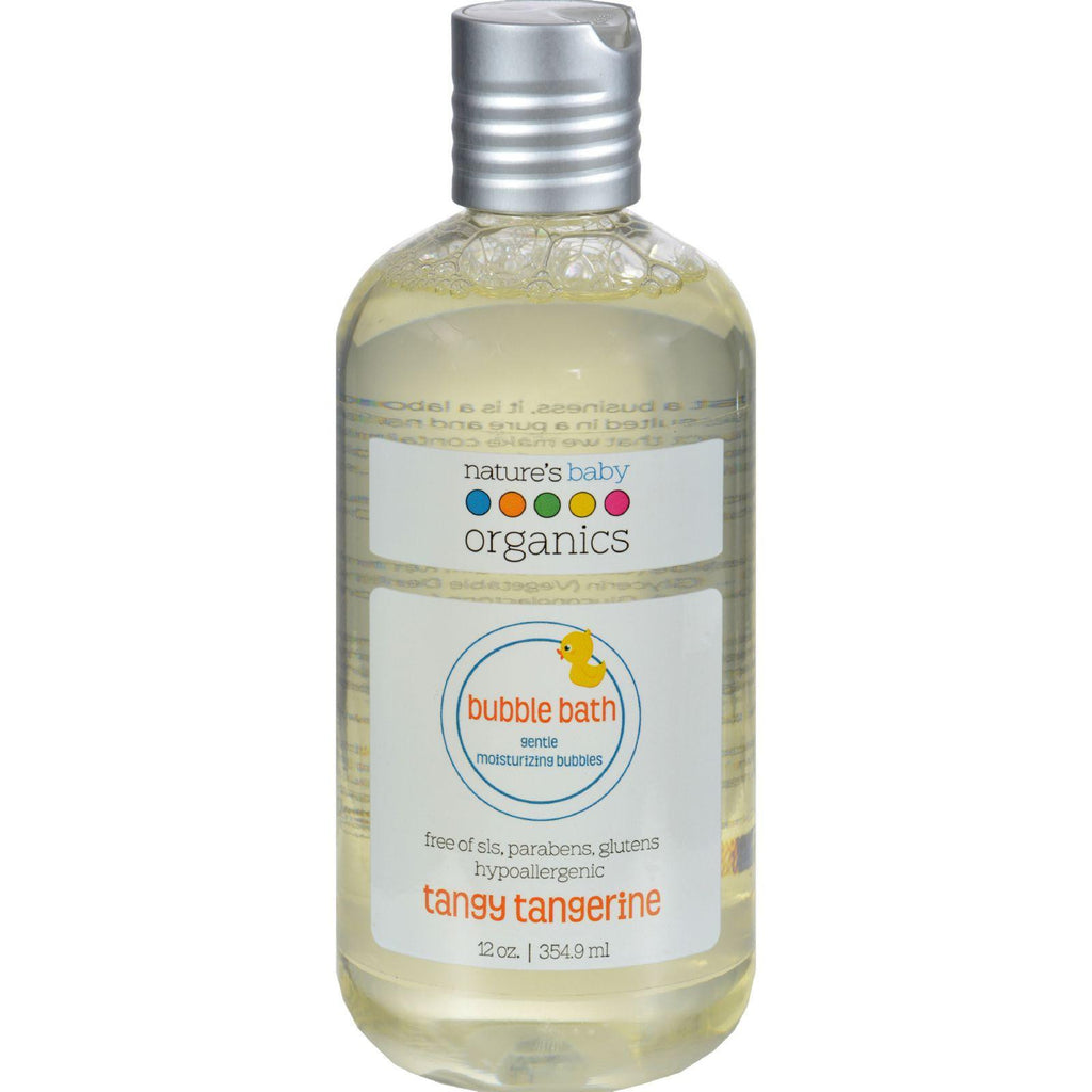 Natures Baby Organics Bubble Bath - Moisturizing - Tangy Tangerine - 12 Oz