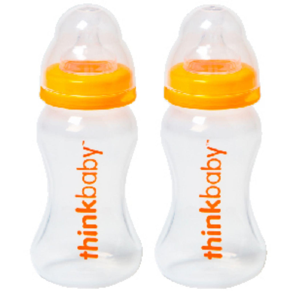 Thinkbaby Baby Bottle With Stage A Nipple (0-6 Months) - Twin Pack - 9oz