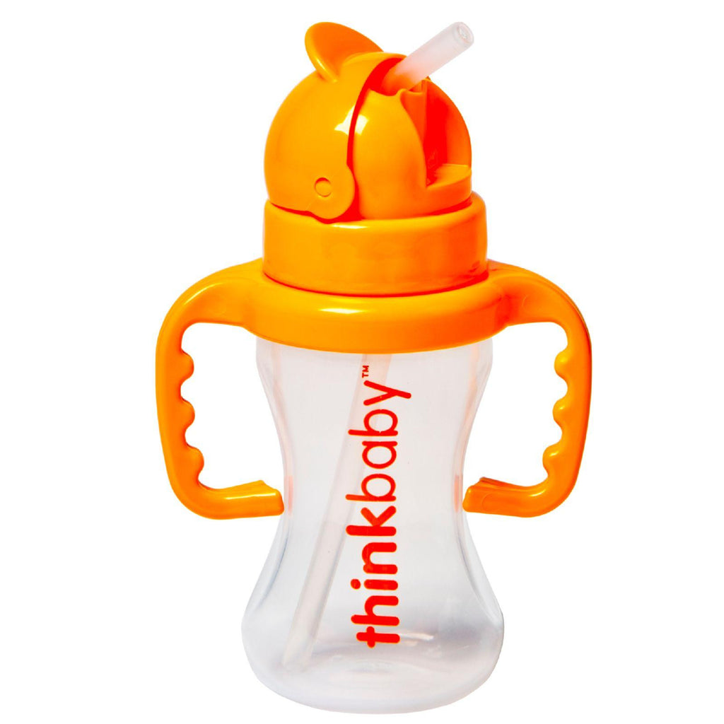 Thinkbaby Bottle - Thinkster - Straw - Orange - 9 Oz