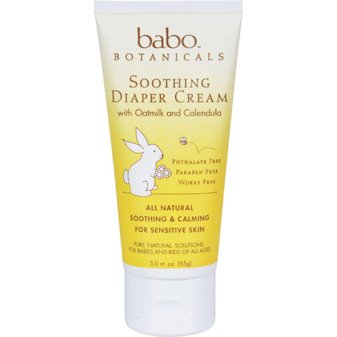 Babo Botanicals Diaper Cream - Soothing - 3 Oz