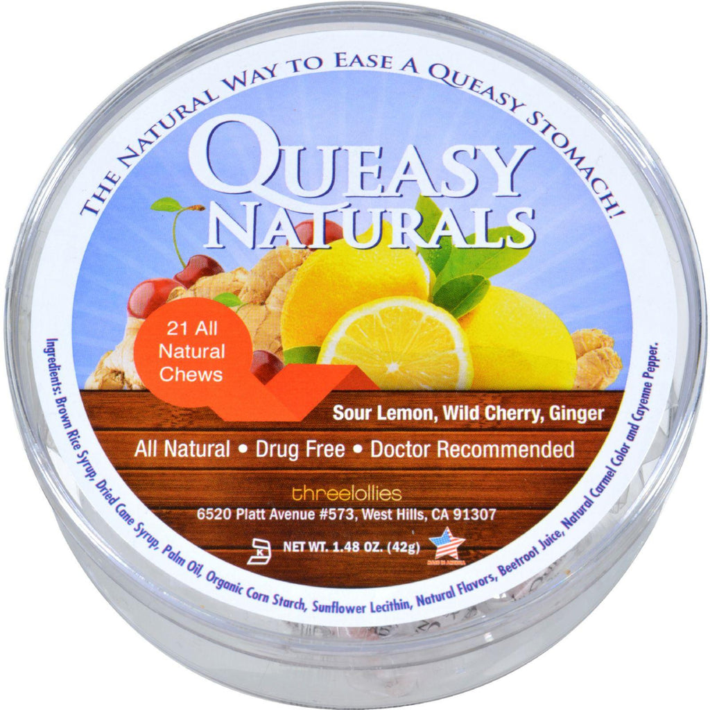 Three Lollies Queasy Naturals - Chews - Variety - Tub - 21 Count