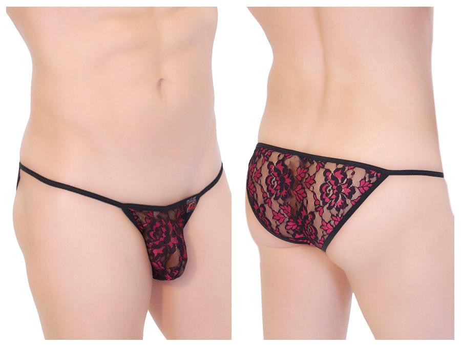 Two-Tone Red Lace Kini