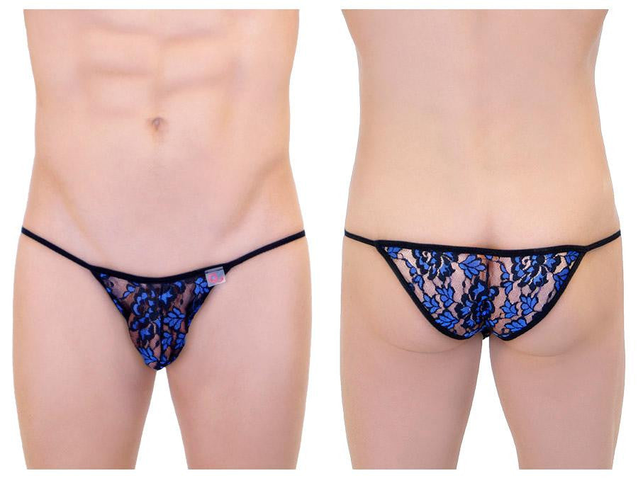 Two-Tone Blue Floral Lace Kini