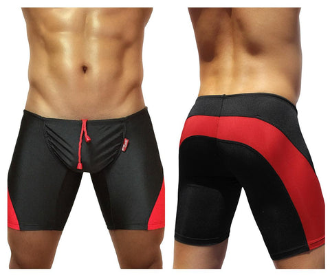 FEEL Swim Trunk Color Black-Red