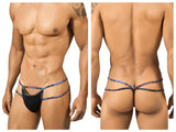 Thong with camouflage elastics