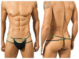 Thong with camouflage elastics